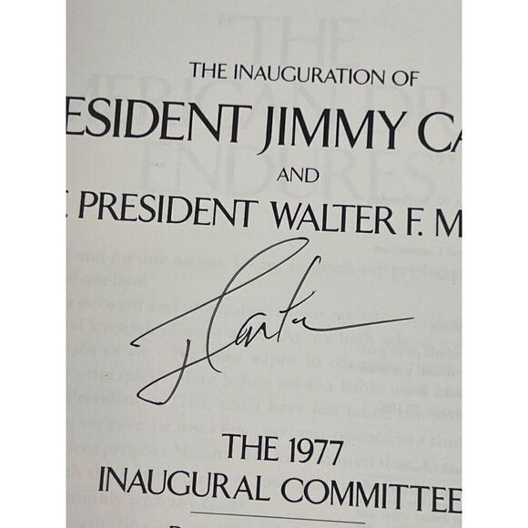 Jimmy Carter Signed Book Official 1977 Inaugural A New Spirit President JSA COA - Picture 3 of 9